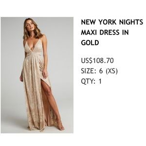 SHOWPO Champagne Maxi Dress
